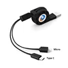 New design 2 In 1 Fast Charging Cable 2.4a Charger Cord Usb Cable Micro Type C Cable Free OEM logo wedding favors gift