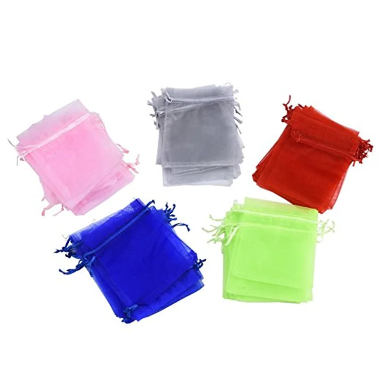 See Through Gift Bag Small Custom Printed Drawstring Jewelry Packing