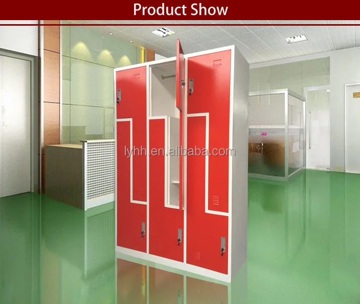 Z And L Locker Red Coating Steel Cabinet Laundry Room