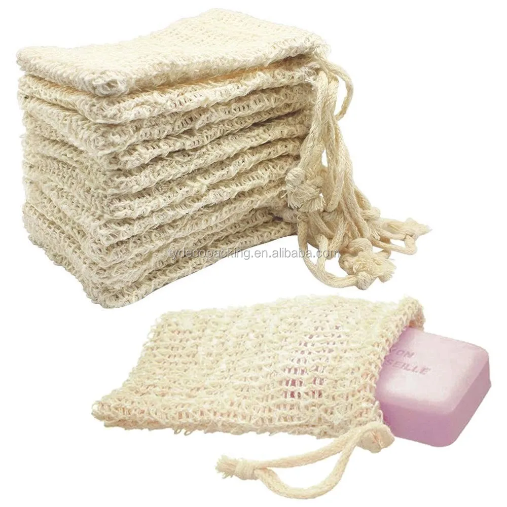 Natural Cotton Soap Bag Soap Exfoliating Bag Natural Soap Saver Pouch ...