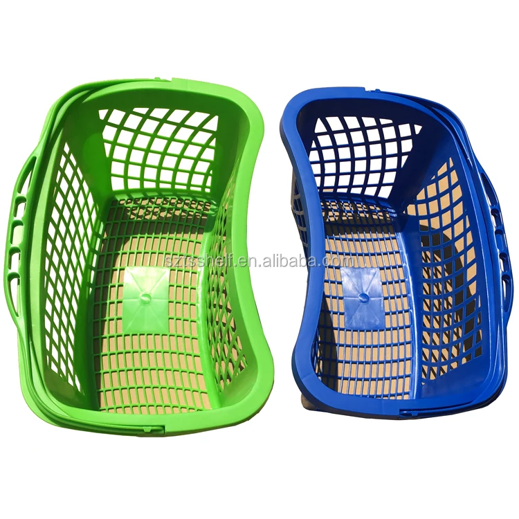18l Supermarket Retail Plastic Shopping Basket 2022 Plastic Shopping