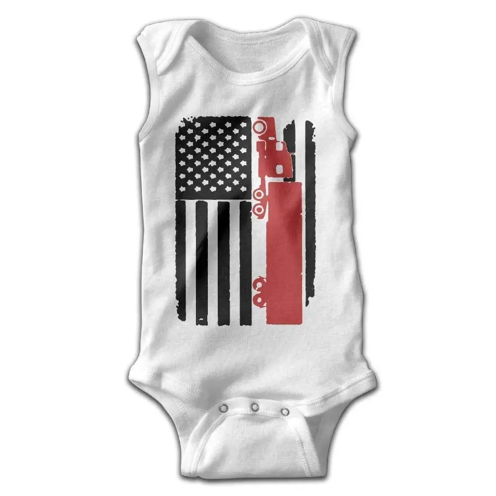 braeccesuit Irish American Flag Infant Baby Boys Girls Crawling Clothes Sleeveless Romper Bodysuit Onesies Jumpsuit Black