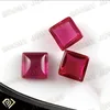 clear ruby flat back square cabochon gems