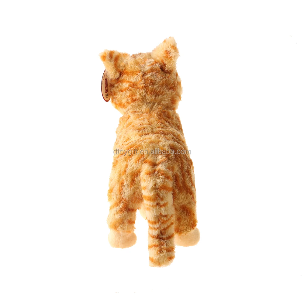 realistic stuffed orange tabby cat