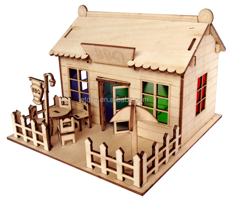 3d Wooden Puzzle House,Diy Toy Buy 3d Puzzle,Puzzle House Diy Toy,3d