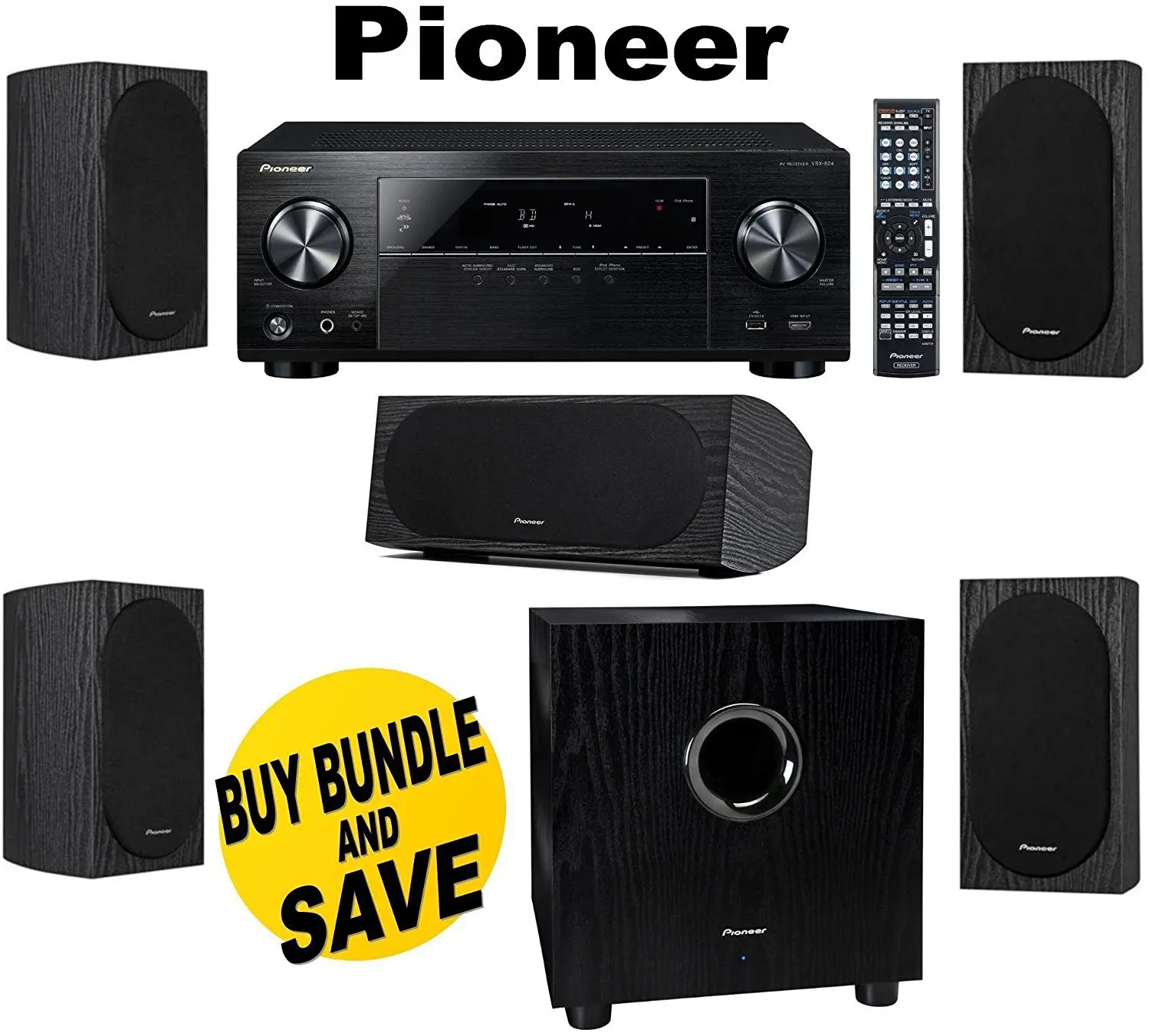 Buy Pioneer Vsx 824 5 2 Channel Network A V Receiver Black