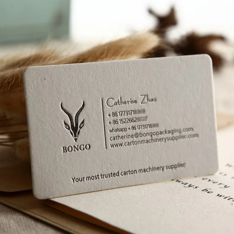 Luxury White Printing Letter Engraved Paper Business Cards Buy Paper