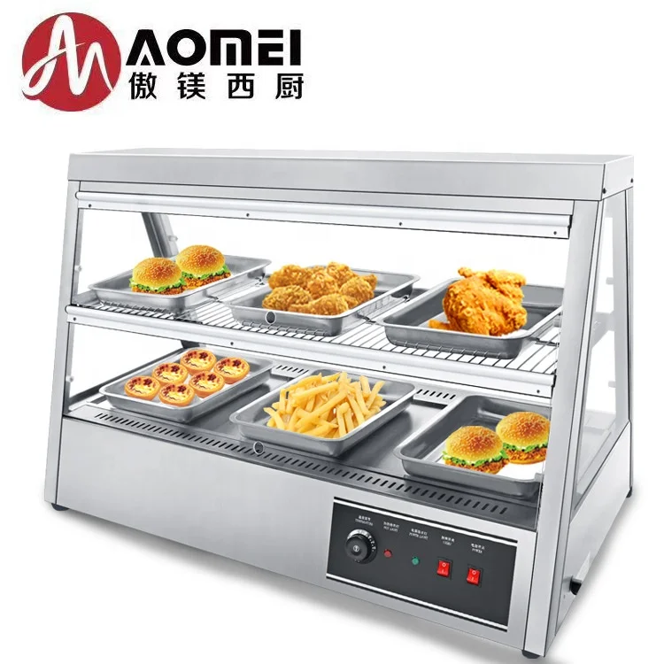 3 Tier Commercial Electric Counter Top Food Heated Warmer Display Smart Showcase 