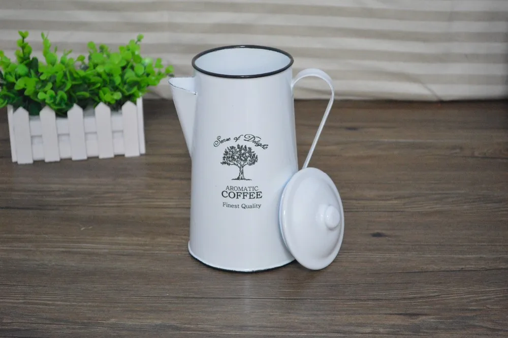 Retro Steel Enamel Coffee Pot With Lid Buy Retro Steel Enamel Coffee