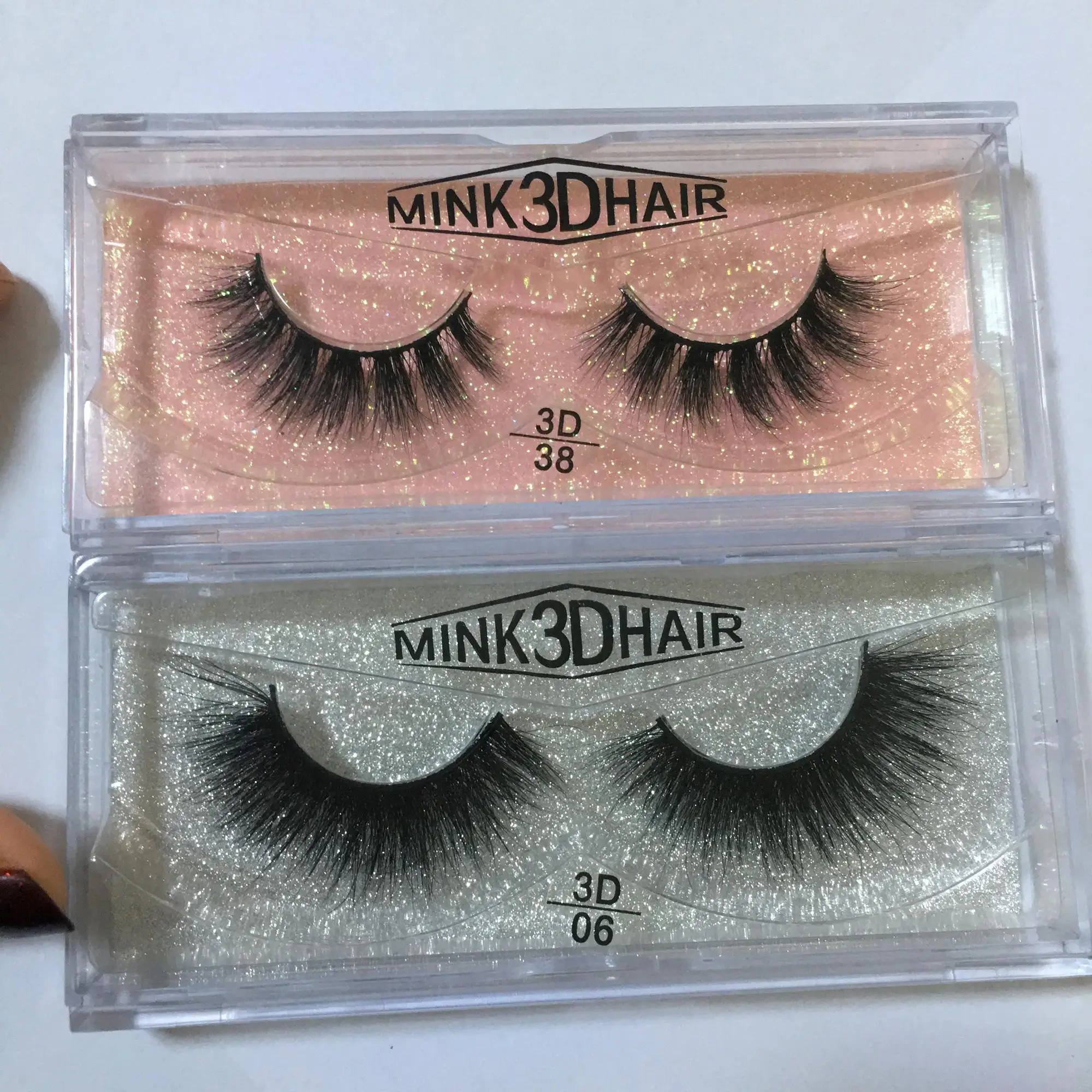 Glitter Custom Eyelash Packaging Box,3d Volume Mink Lashes With Custom
