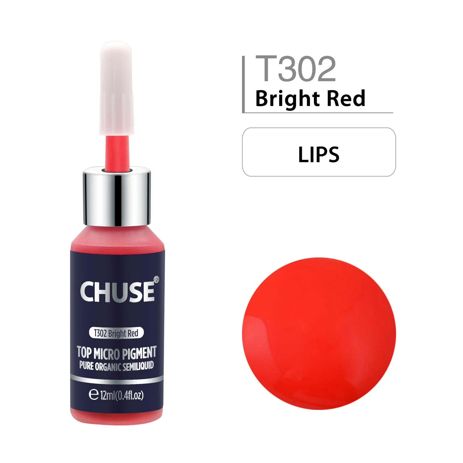 Chuse T302 Bright Red Permanent Makeup Pigment Ink Tattoo Wholesale - Buy  Pigment Ink Tattoo,Permanent Makeup Ink,Permanent Makeup Pigment Product on  