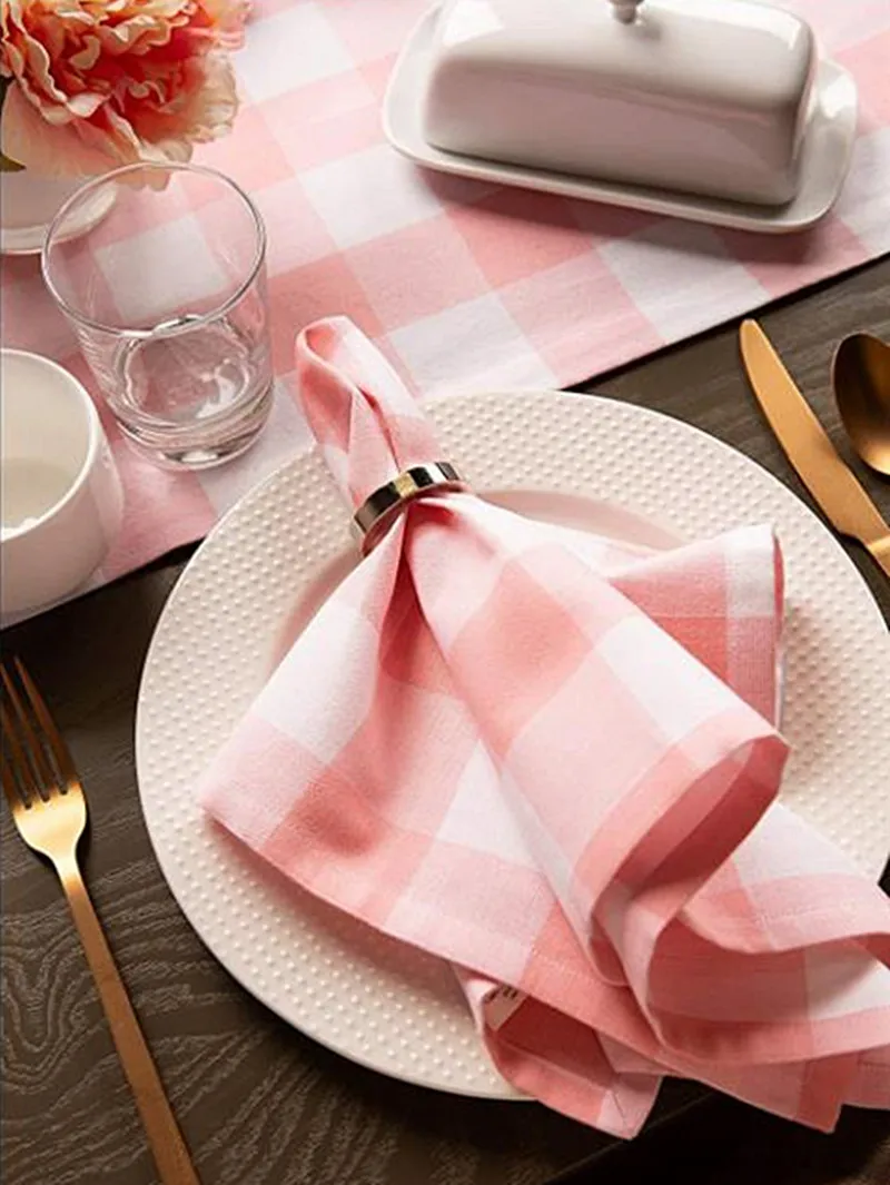 Buffalo Check Plaid Cloth Napkins/fabric Napkins/dinner Napkins For