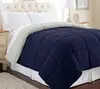 all-season eclipse and silver color reversible down alternative microfiber comforter
