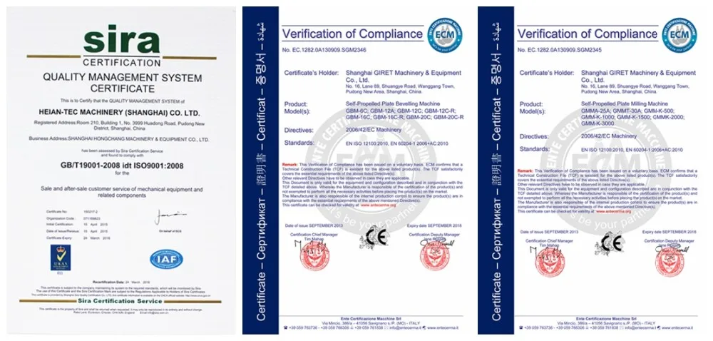 Certificates