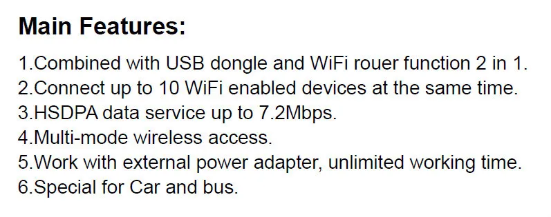 3 Wifi Router Dongle Cable