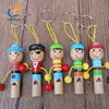 Cartoon mini pirate whistle , wooden wind instrument funny whistle for kids