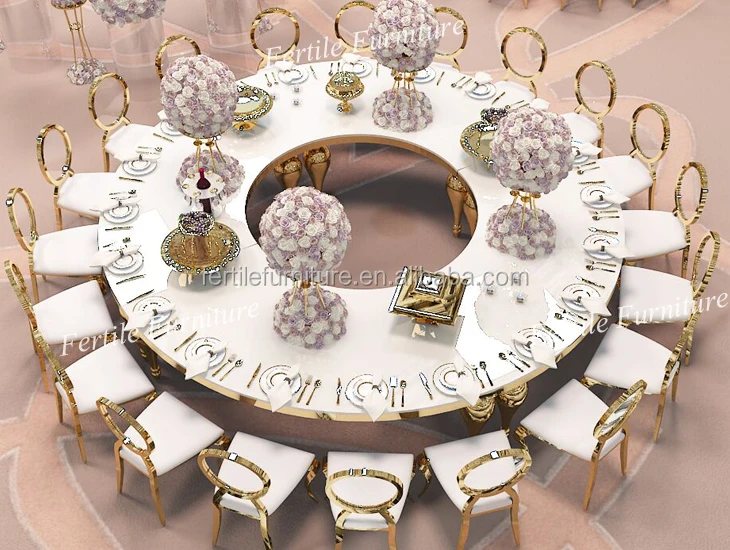 Gold Stainless Steel Used Round Banquet Tables For Sale Buy Used