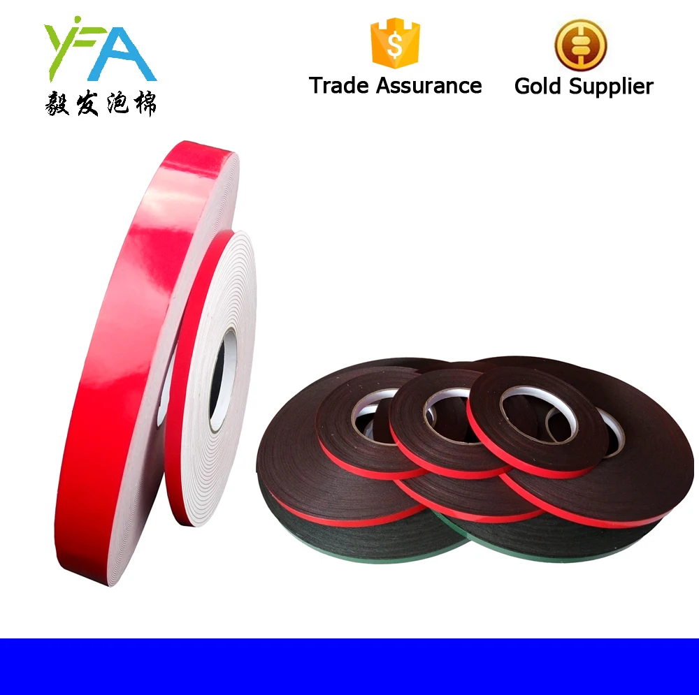 6-60mm*10m Strong Waterproof Adhesive Double Sided Foam Black Tape For Car ZJP