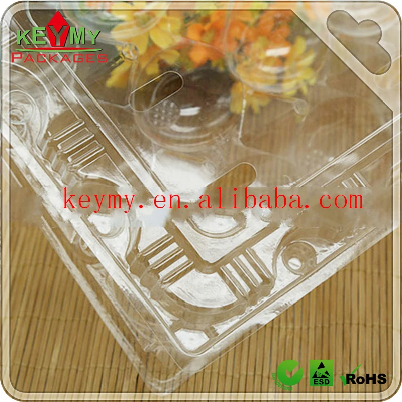 Wholesale Disposable Ecofriendly Customize Plastic Clear Food Tray