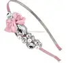 Elegant Acrylic Rhinestone Headbands With Ribbon Bow,Wholesale Crystal Headband For Hair Decoration