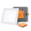 PC aluminum 16w embedded downlight 12w square ultra thin slim lamp 24w led recessed 6w panel light