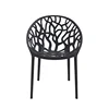 Leisure design white PP plastic dining chairs for home use