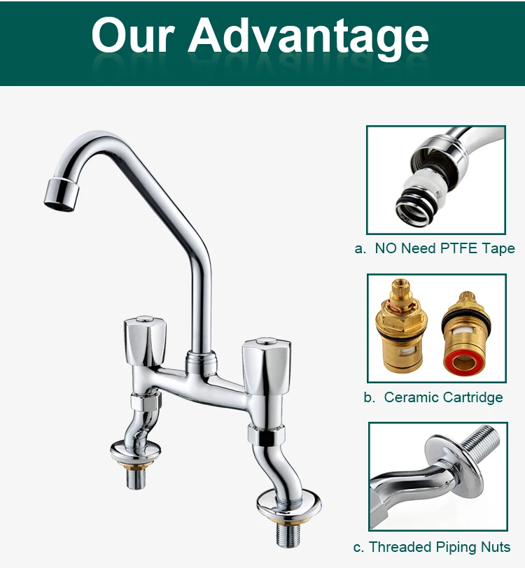 360 Degree Swivel Water Saving Tap Faucet Nozzle Deck Mounted UPC Kitchen Faucet Mixer