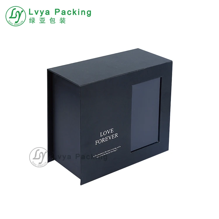Luxury Paper Packaging Box Custom Logo Printed Black Matte Paper Gift