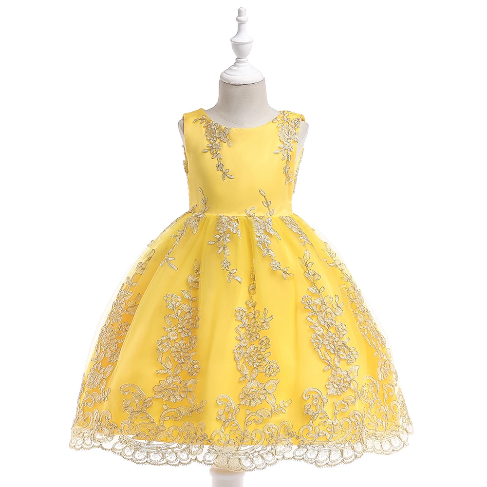 Baby Girl Party Dress Children Frocks Designs Flower Lace Kids Wedding
