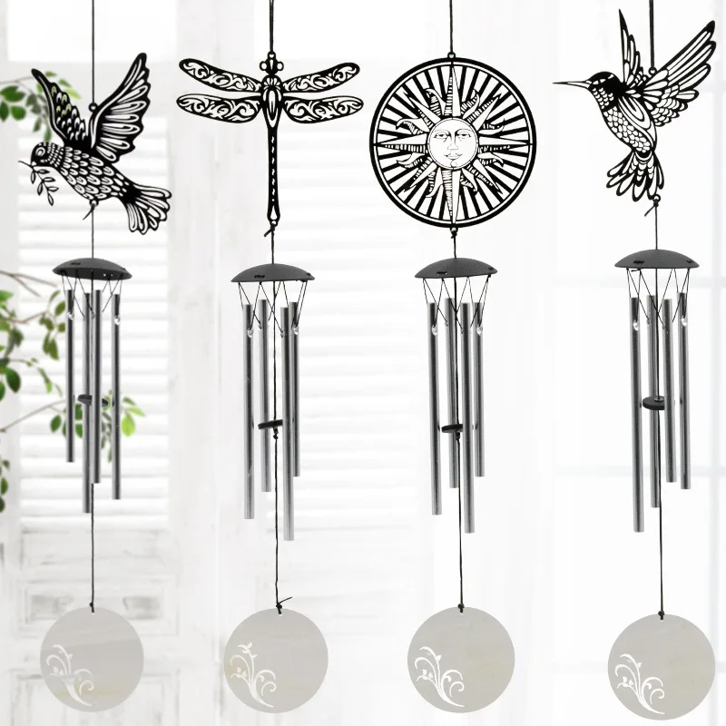 W 5274 New Unique Wall circle Crystal Striker Butterfly Wind Chime