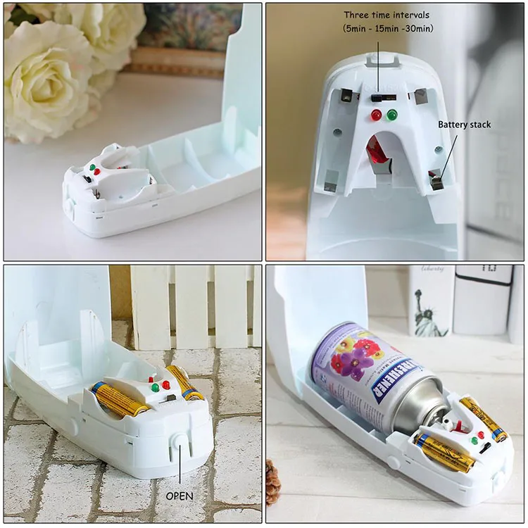 Toilet Pure Air Freshener Perfume Automatic Deodorant Spray Dispenser