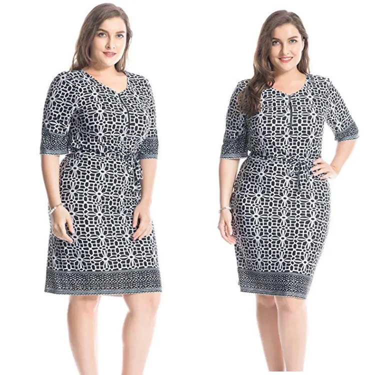 vestido plus size no joelho