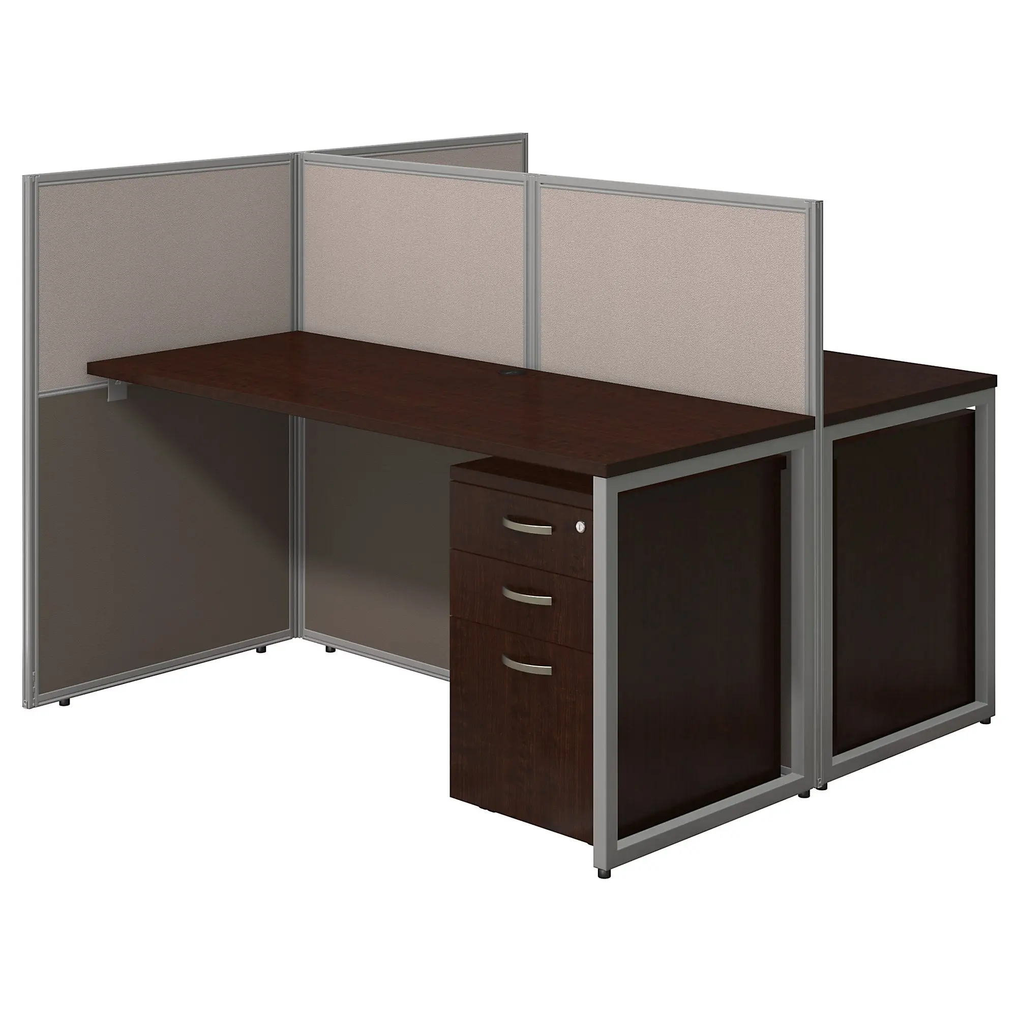 Office Cabinets To Go Find Deals On Get Quotations Easy Office 60w Two Person Straight Desk Open With Mobile File Cabinets In Mocha Cherry