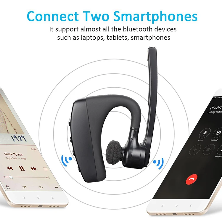 Source V9 Business Headset With Mic Voice Control Wireless Earphone Headphone Sports Music Earbud on m.alibaba.com