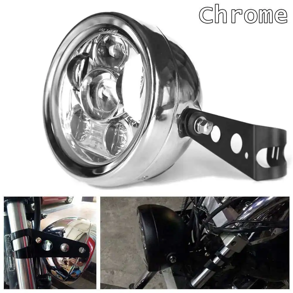 5.75" Motorcycle Headlight Housing Bucket For Sportster Xl 883 Dyna Led