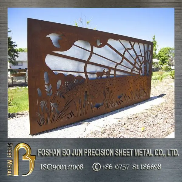 Custom design landschaftsarchitekt cortenstahl zaun zaun, gitter ...