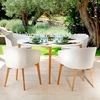 American style outdoor entertainment viro rattan furniture with armchair and round table kitchen dining