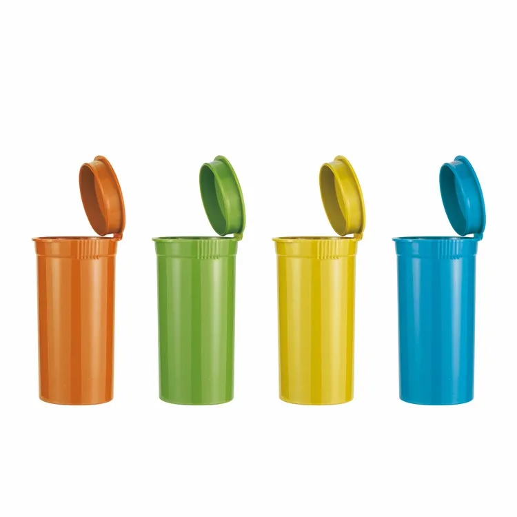 6 13 19 30 60 90 Dram Pop Top Bottles Medical Weed Vial Plastic Pill