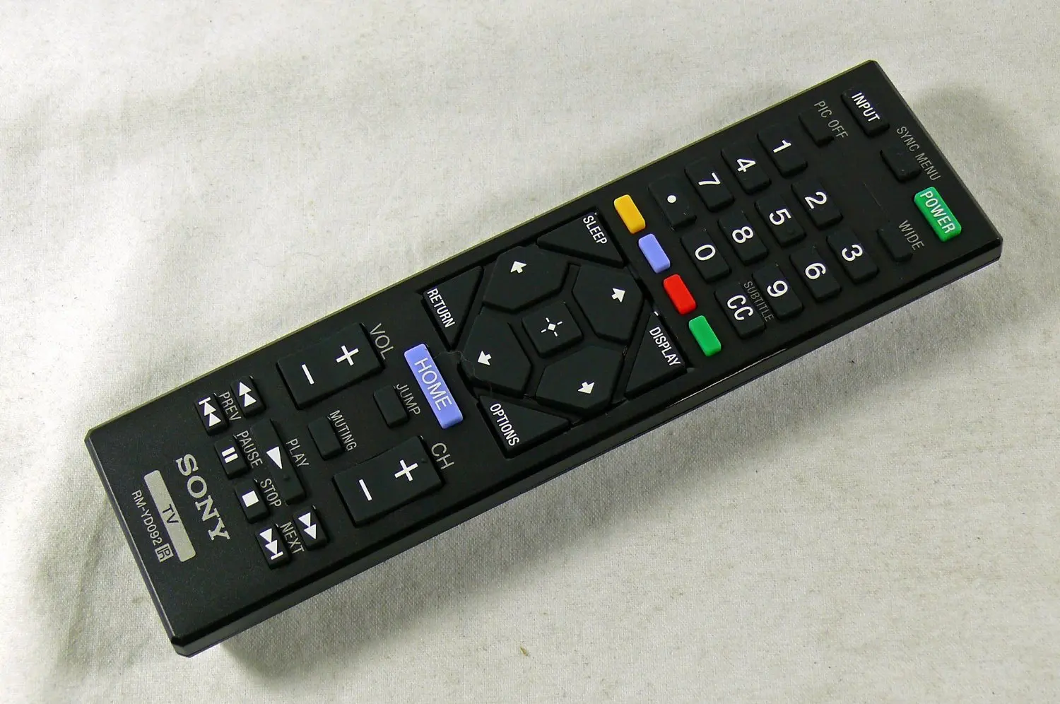 14.95. SONY OEM Original Part: 1-492-065-11 TV Remote Control RM-YD092. 