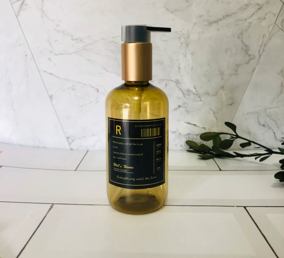 Gold Pump Cap 250ml 500ml Boston Luxury Shampoo Bottle - Buy Luxury ...