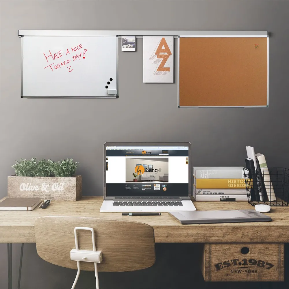 office space dry erase board aluminum frame magnetic white board