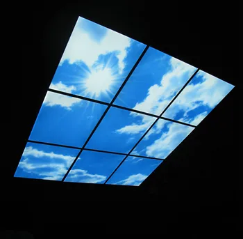 Artificial 40w 600x600 Frameless Blue Sky White Clouds Led Ceiling ...