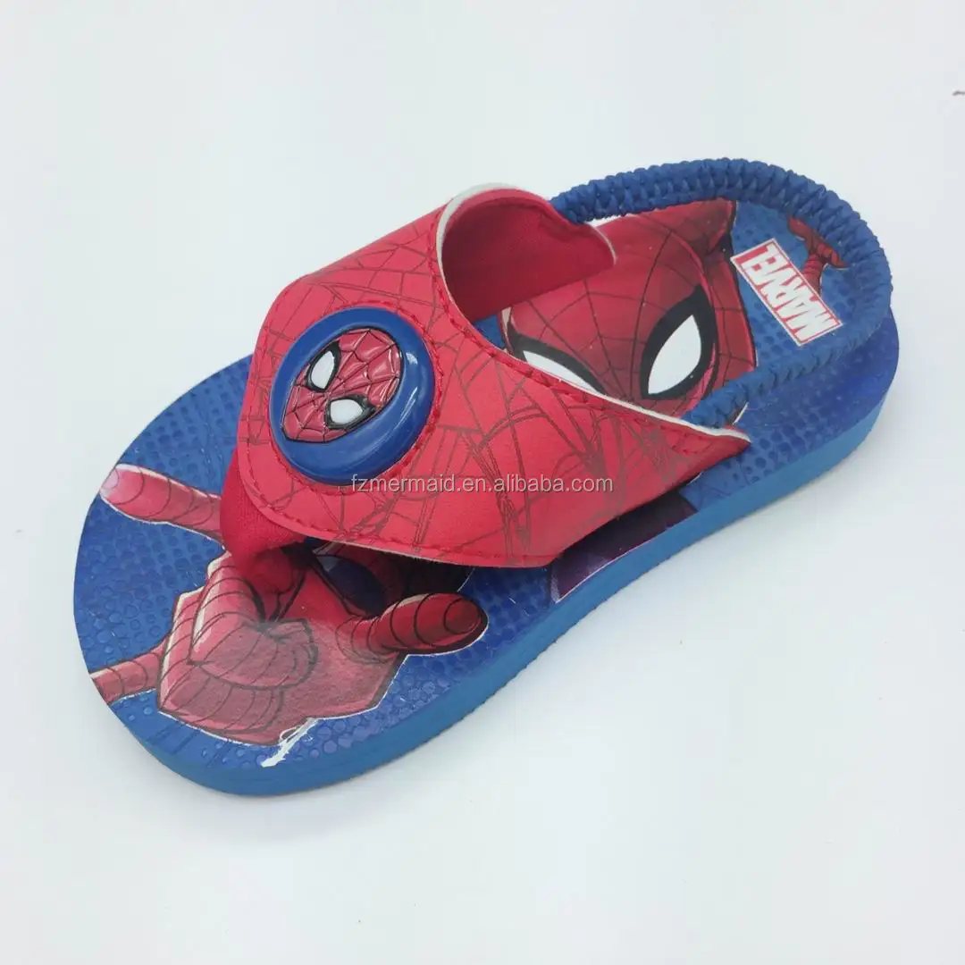 YICHUAN Sandalias con Luz LED De Dibujos Animados De Spiderman para Niños Zapatos De Playa De Secado Rápido De Verano para Niños,Green-21EU