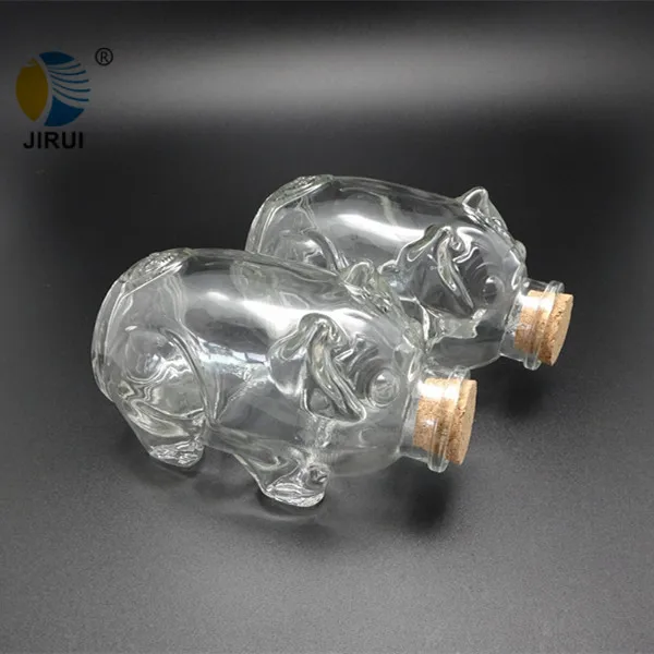 Animal Shaped Bottle Small Decorative Glass Jar For Gift Wishing Bottle