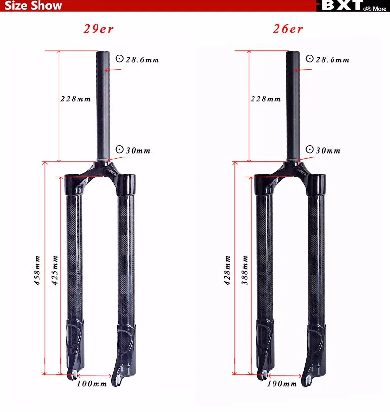 26er mtb fork