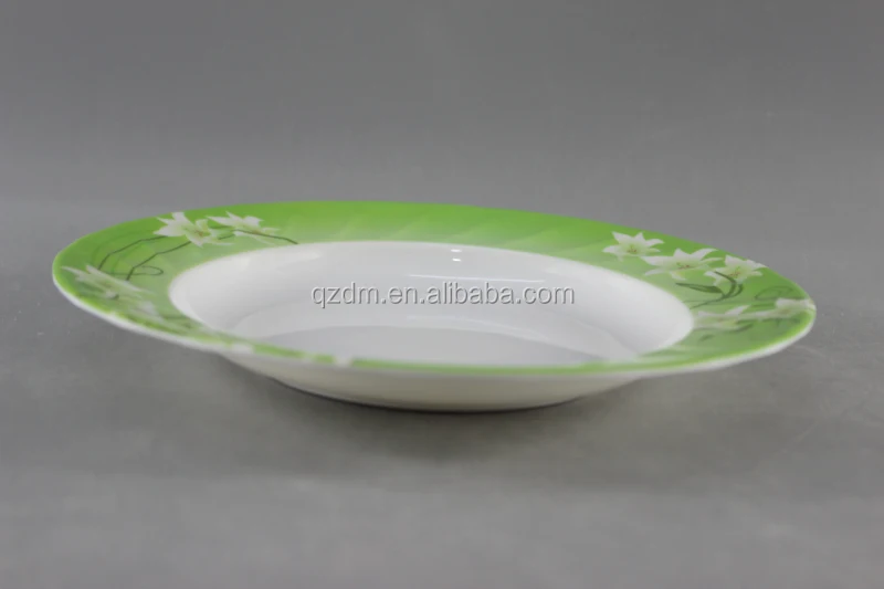 9inch Melamine Wave Suop Plate Plastic Deep Serving Plate
