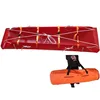Small size multi-function emergency stretcher for one person to operate can be horizontal or vertical lifted