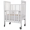factory OEM pine wood house used cot bed with metal rubber wheels for emergency security