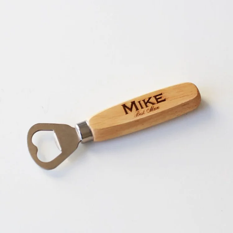 Wholesale Custom Logo Wooden Bottle Opener With Wooden Handle Buy