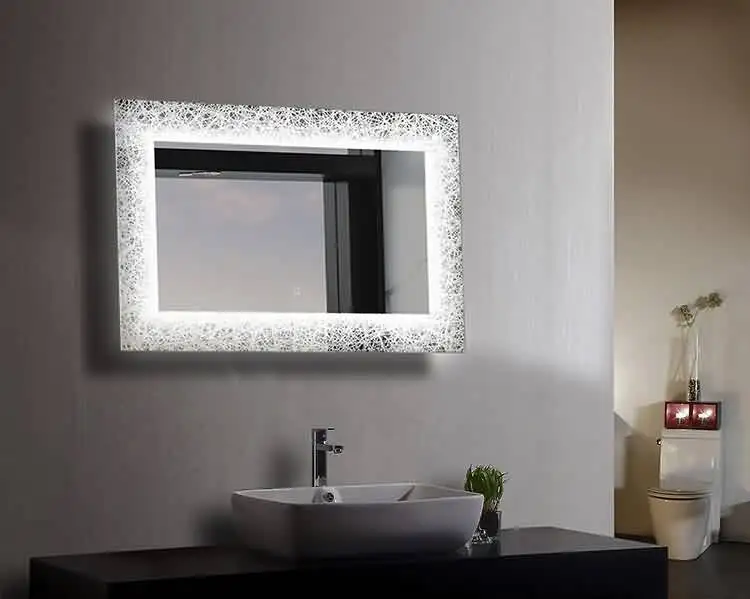 Norhs Designer Contemporary Light Up Beauty Frameless Anti Fog Bathroom